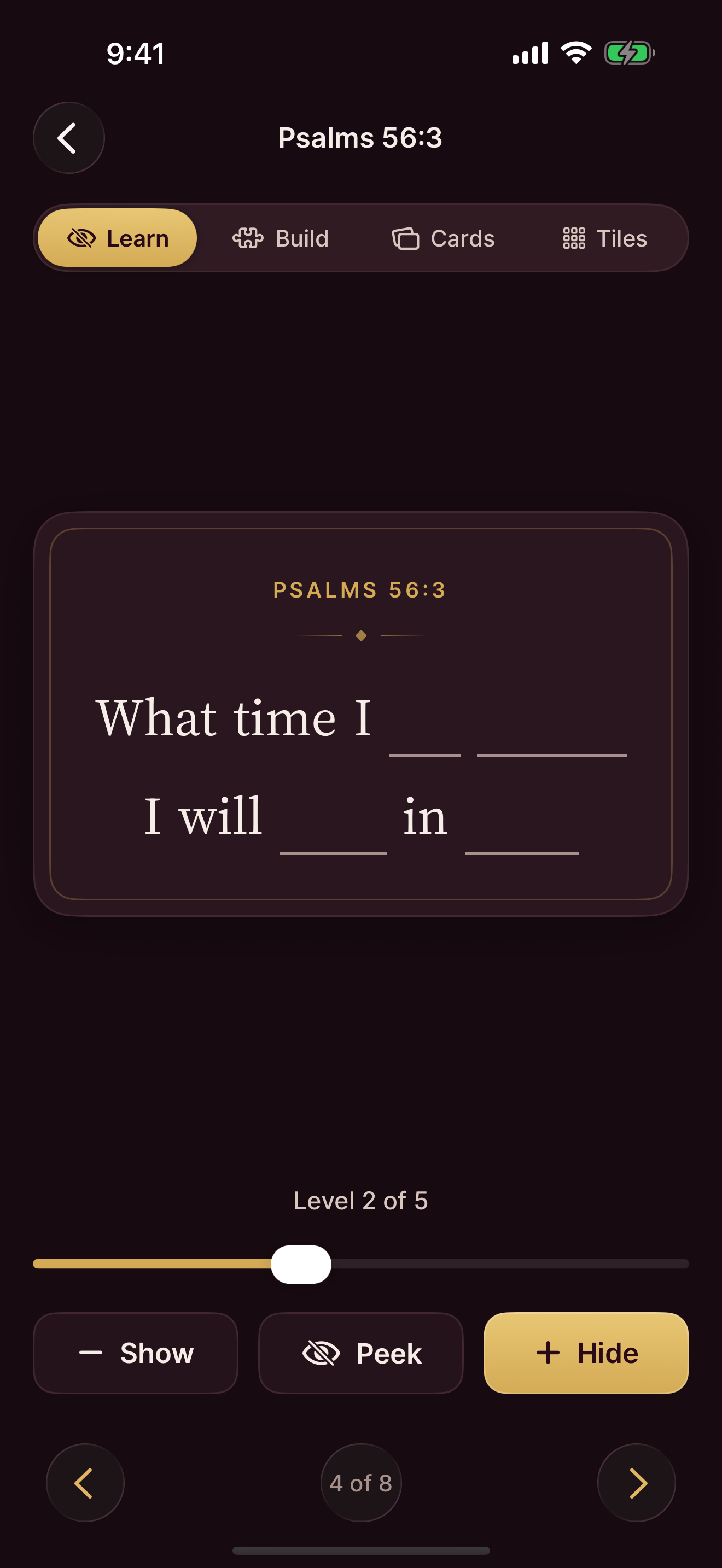 Bible Memory Game screenshot