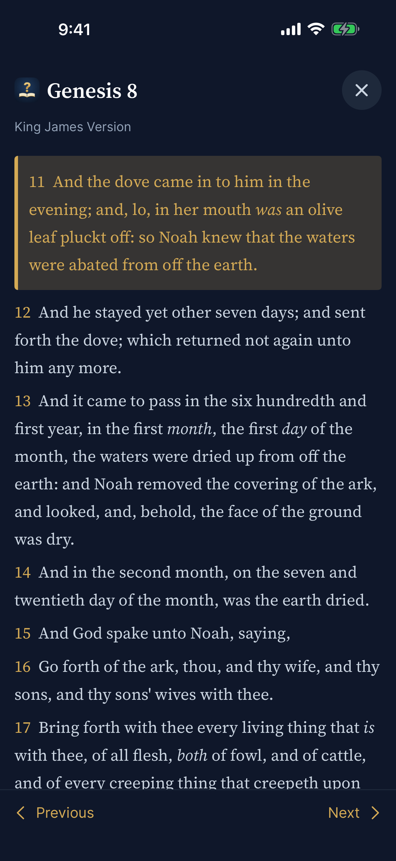 Bible Trivia Game: reading the whole chapter